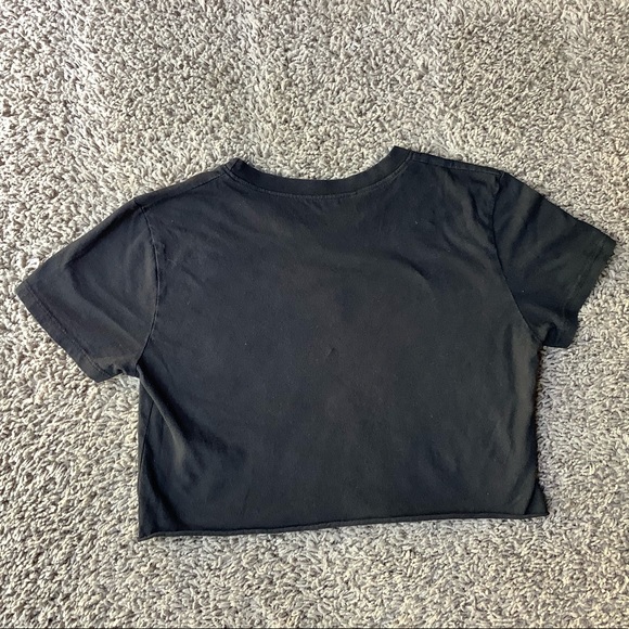 J Galt | Brandy Melville Short Sleeve Black Graphic Los Angeles Crop T-Shirt, OS - Picture 3 of 4